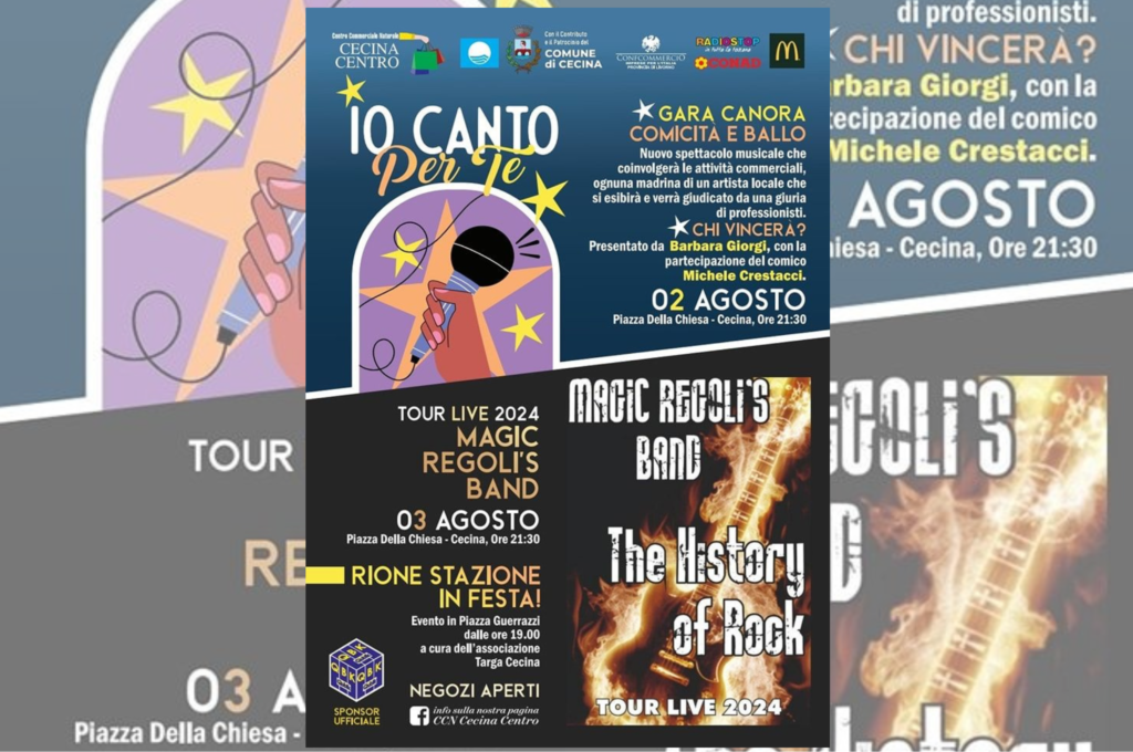 IO CANTO PER TE - MAGIC REGOLI'S BAND - RIONE STAZIONE IN FESTA - 2 e 3 Agosto 2024